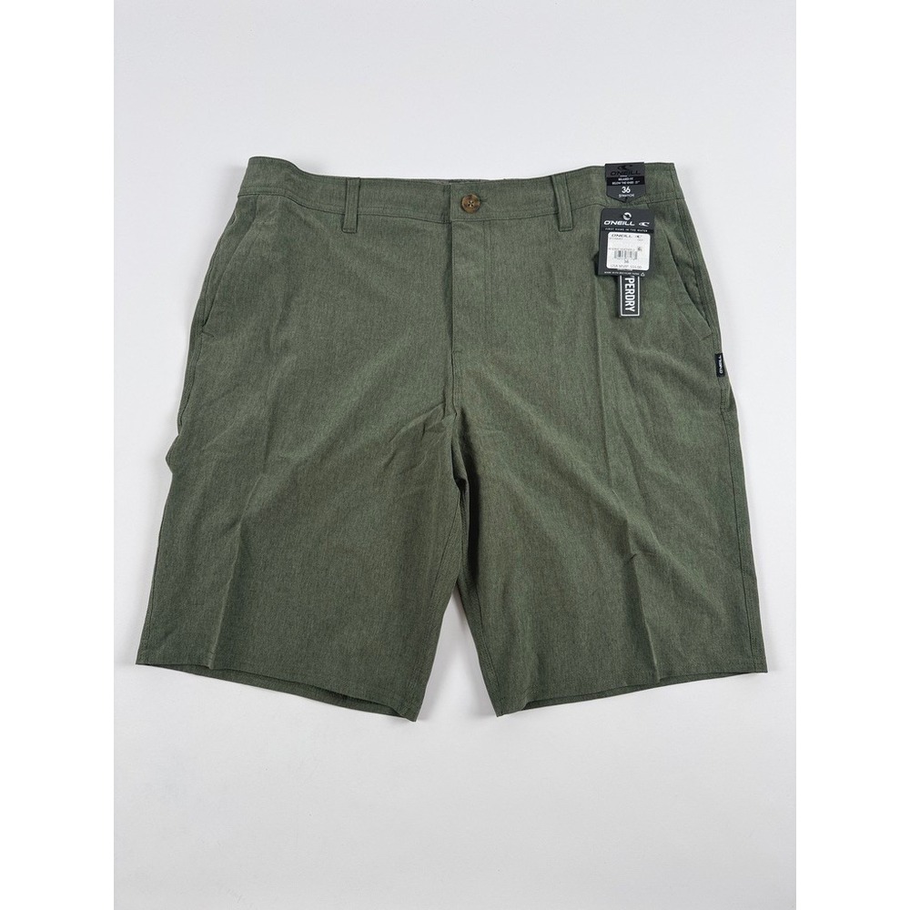 O'Neill Reserve‎ Heather 21" Hybrid Shorts Olive 36 New With Tags